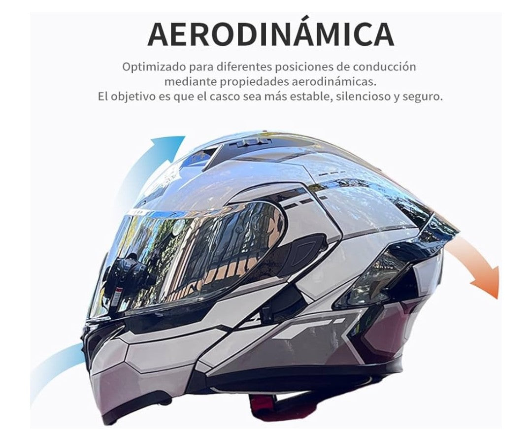 “Protección futurista sobre ruedas — Casco de Motocicleta con Bluetooth integrado”