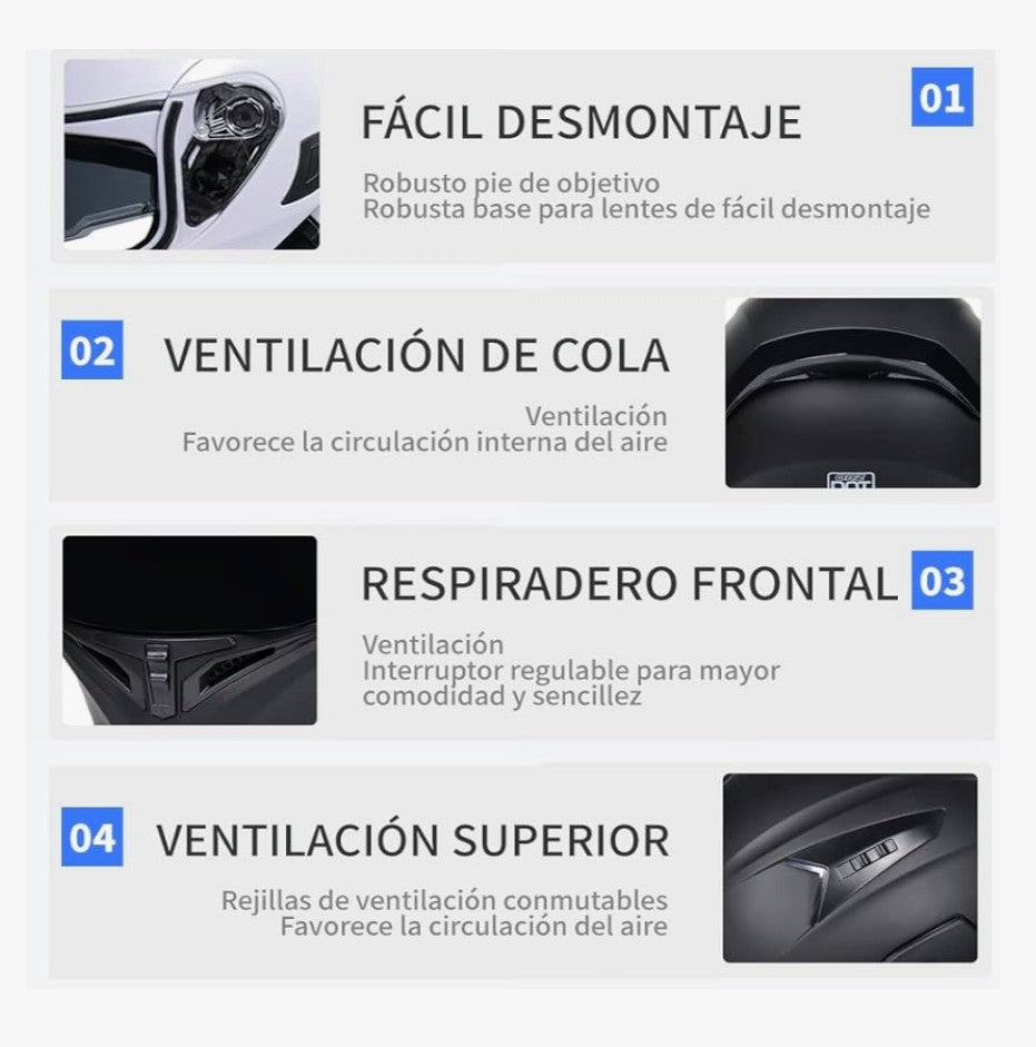 “Protección futurista sobre ruedas — Casco de Motocicleta con Bluetooth integrado”