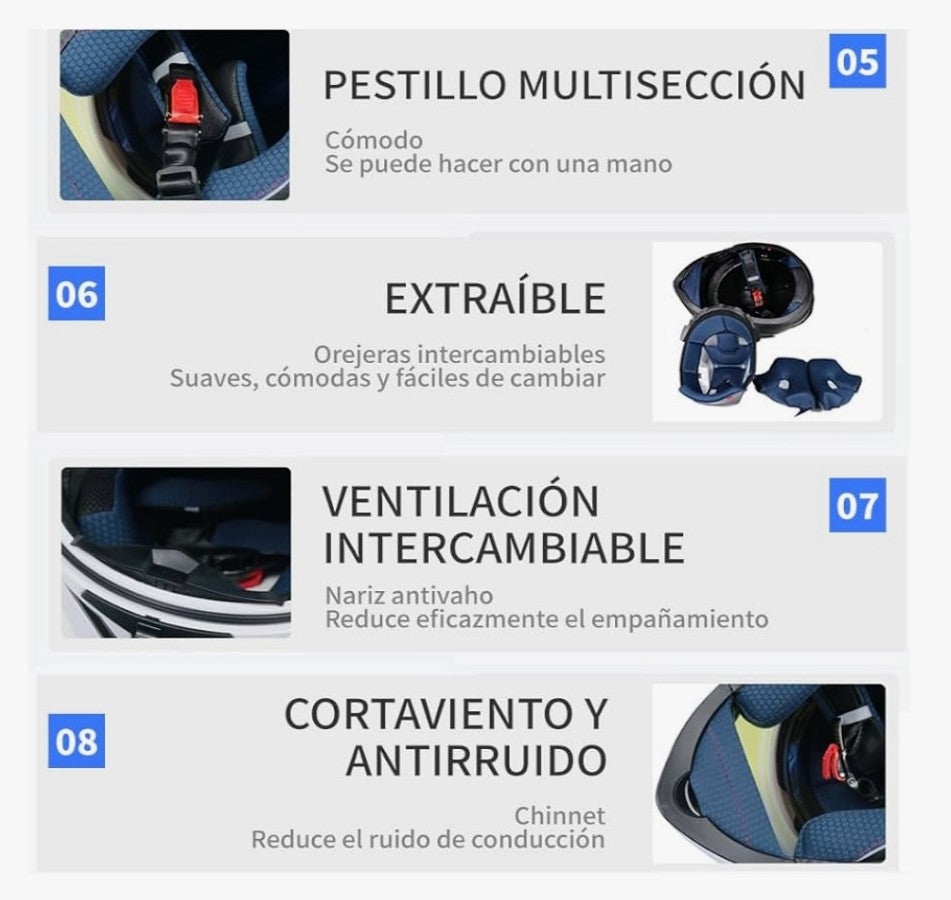 “Protección futurista sobre ruedas — Casco de Motocicleta con Bluetooth integrado”