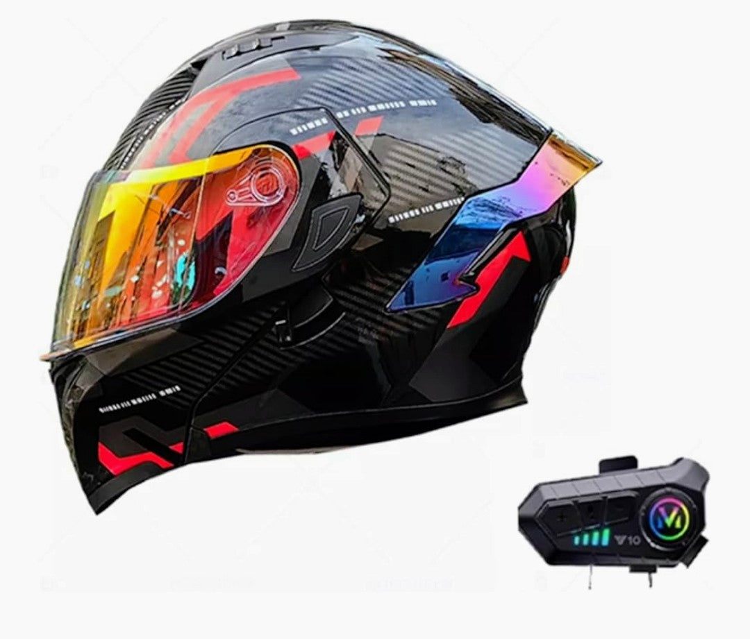 “Protección futurista sobre ruedas — Casco de Motocicleta con Bluetooth integrado”
