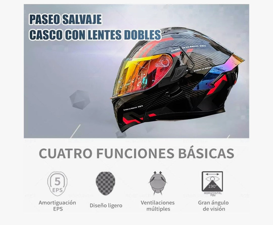 “Protección futurista sobre ruedas — Casco de Motocicleta con Bluetooth integrado”