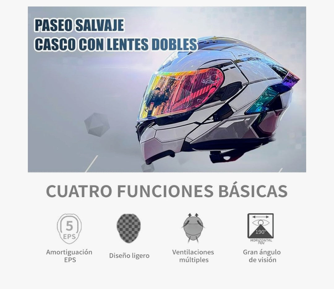“Protección futurista sobre ruedas — Casco de Motocicleta con Bluetooth integrado”