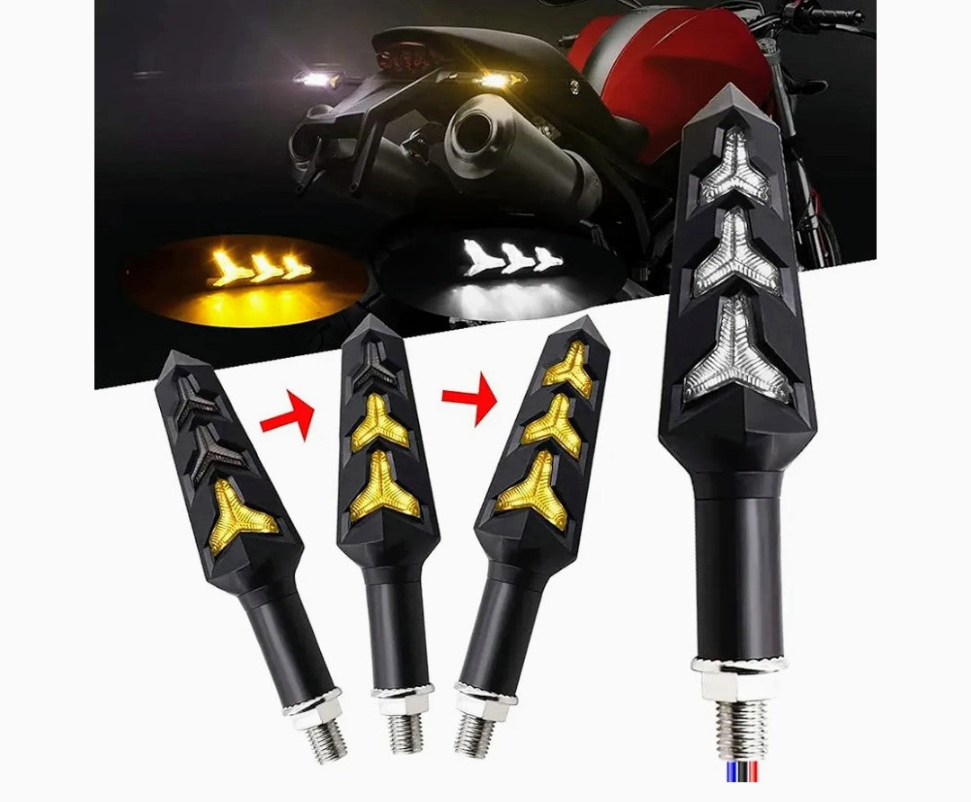 ↔️ Direccionales LED Universales para Motocicleta “Hazte ver. Señala con estilo. Sé seguro.”🏍️