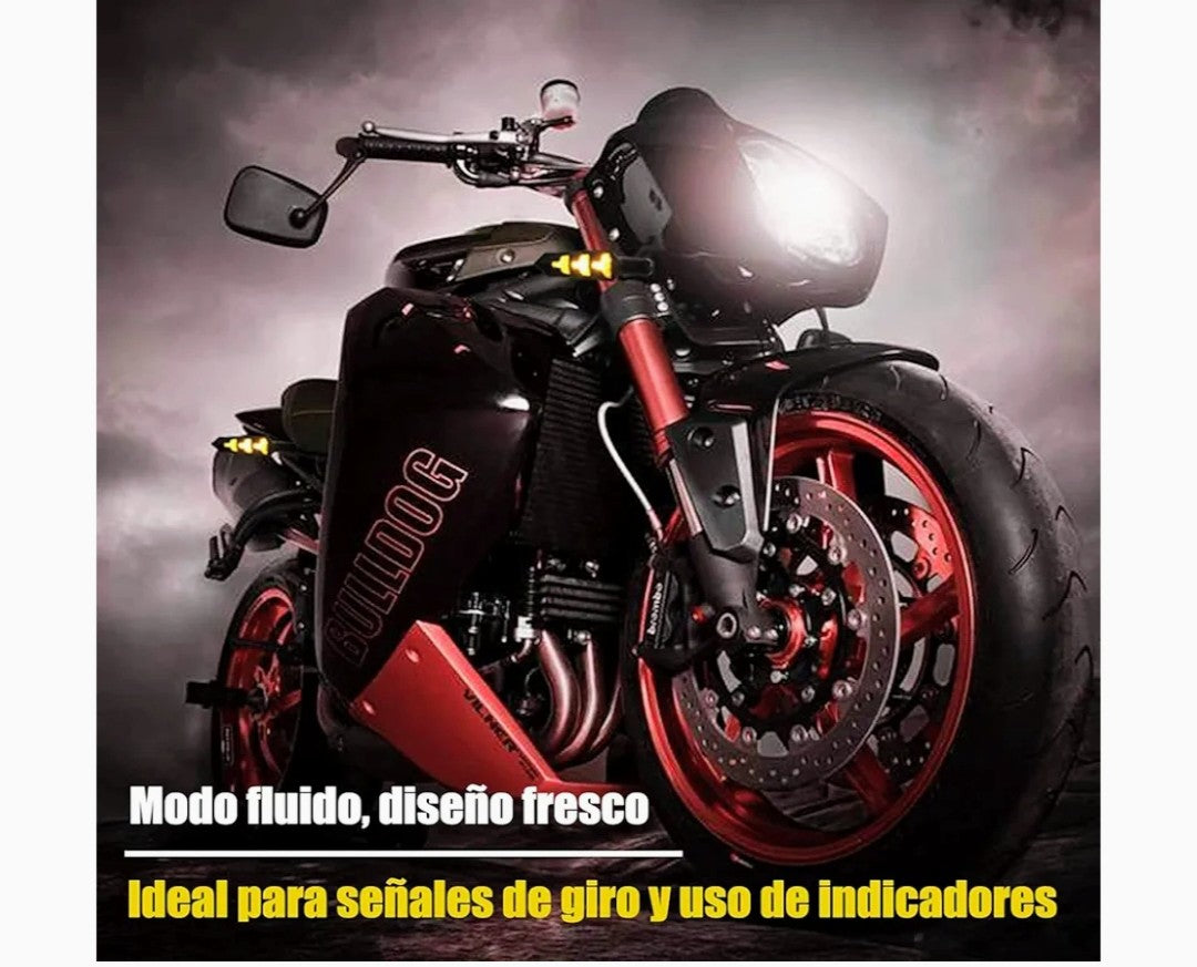 ↔️ Direccionales LED Universales para Motocicleta “Hazte ver. Señala con estilo. Sé seguro.”🏍️