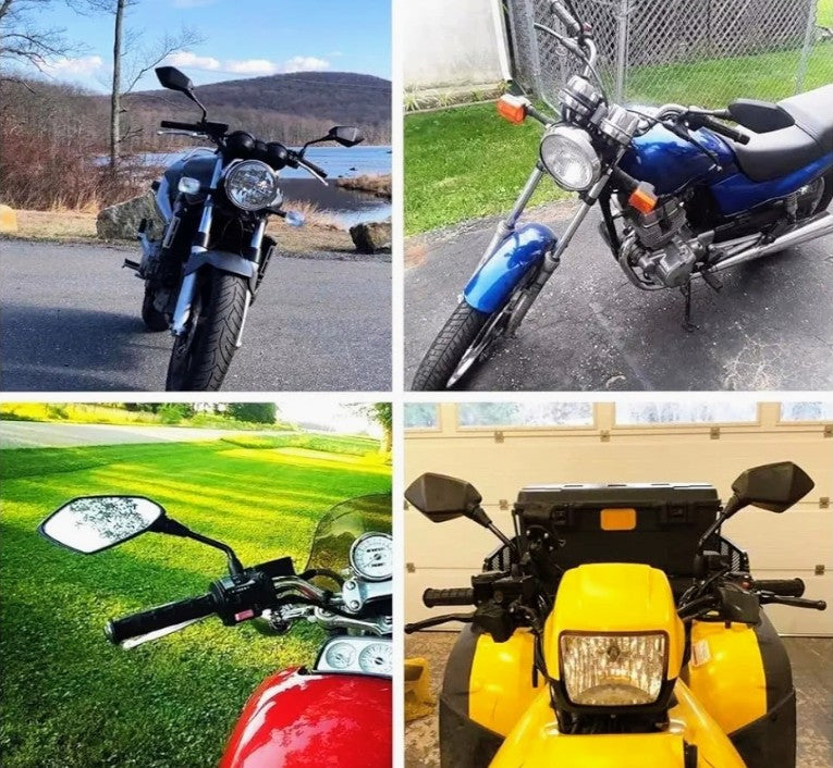 🏍️Juego de Espejos Retrovisores Universales para Motocicleta👀 “Ve más, conduce mejor — visión total y estilo en cada curva.”