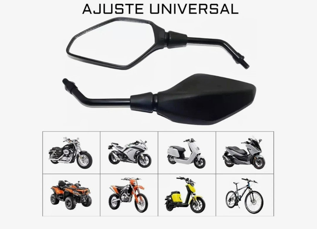 🏍️Juego de Espejos Retrovisores Universales para Motocicleta👀 “Ve más, conduce mejor — visión total y estilo en cada curva.”