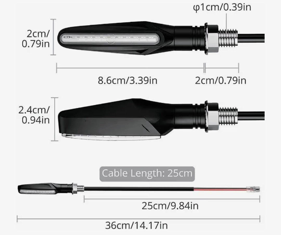 ↪️↩️ Direccionales LED Secuenciales para Motocicleta🏁  “Haz que te vean. Señala con estilo. Sé más seguro.”