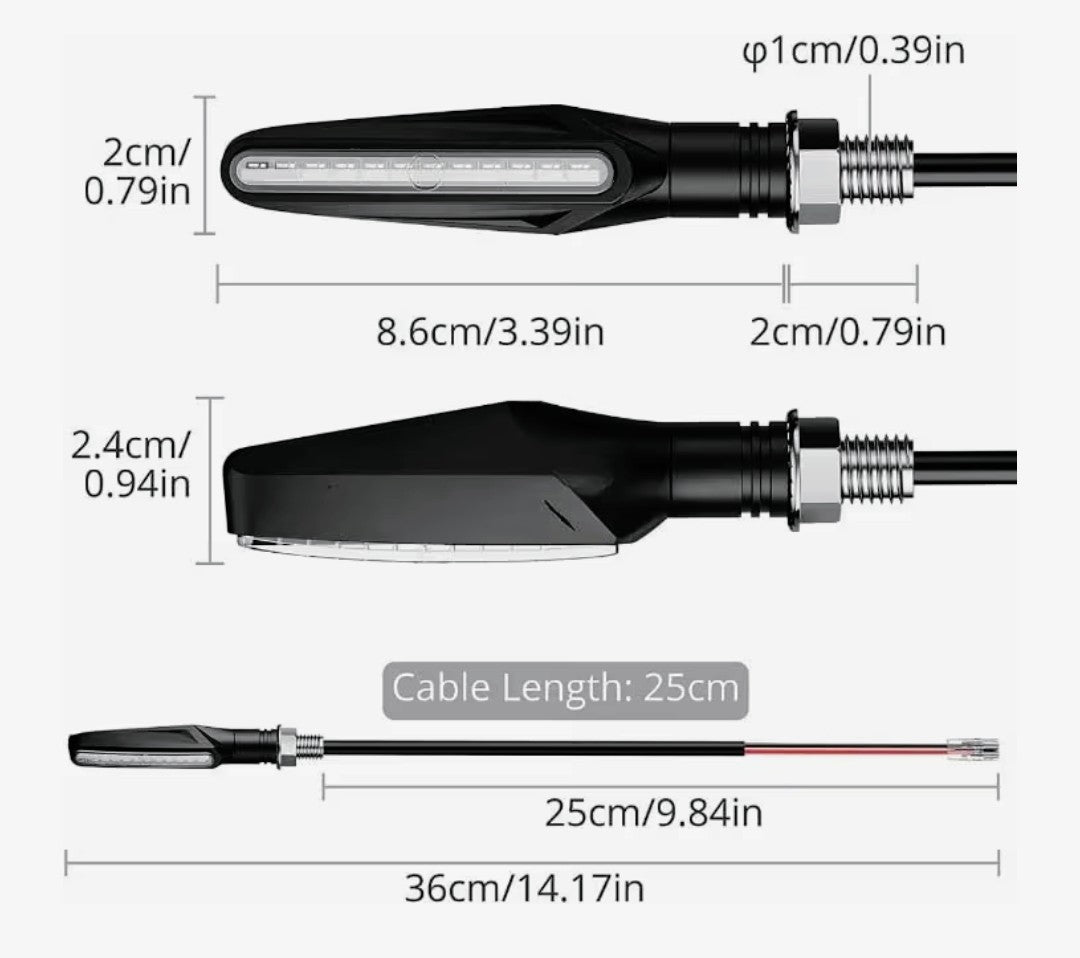 ↪️↩️ Direccionales LED Secuenciales para Motocicleta🏁  “Haz que te vean. Señala con estilo. Sé más seguro.”
