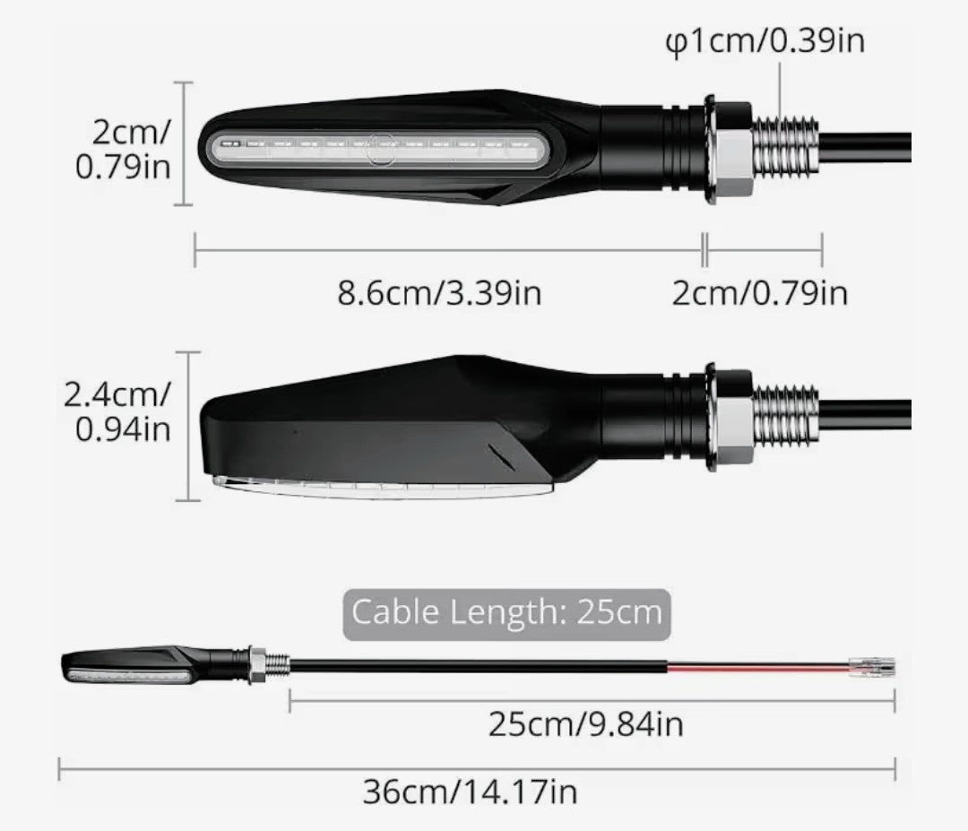 ↪️↩️ Direccionales LED Secuenciales para Motocicleta🏁  “Haz que te vean. Señala con estilo. Sé más seguro.”