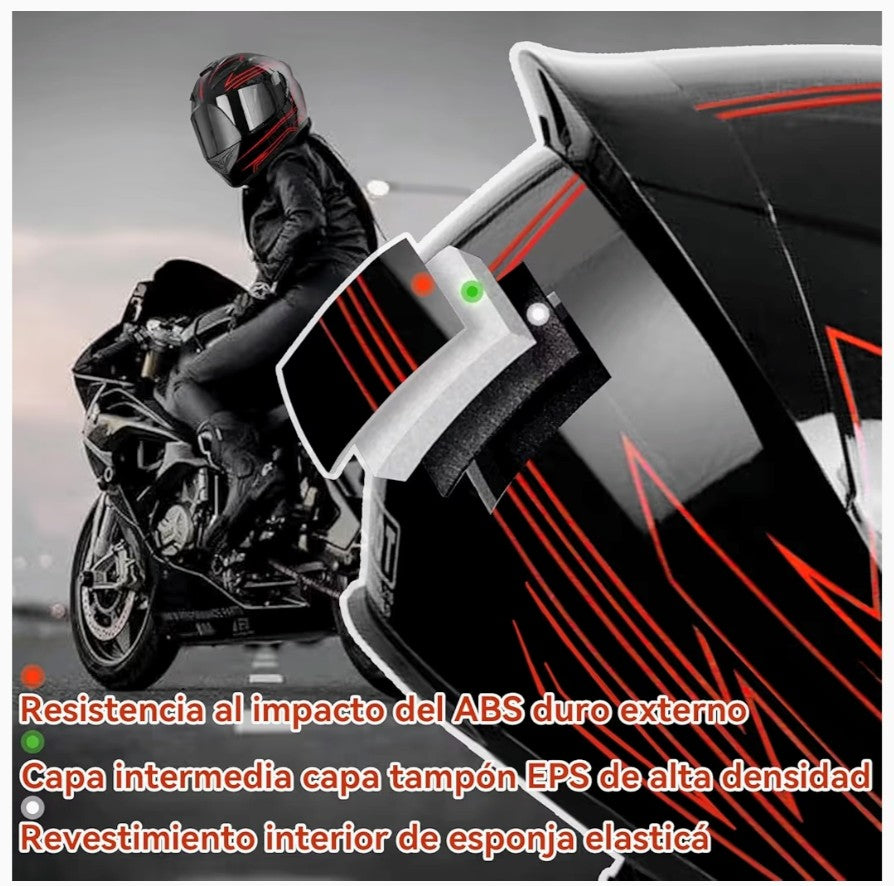 🏁  LingLucky Casco de Motocicleta Certificado DOT 🛡️ “Protege tu ruta. Domina cada kilómetro.”