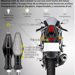 ↔️Paquete de 4 Direccionales LED de Doble Función para Motocicleta ↪️↩️ “Hazte ver. Señala con estilo. Sé más seguro.”