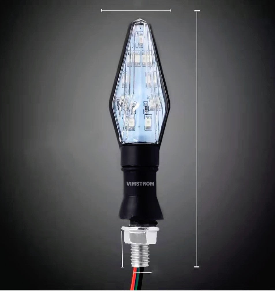 ↔️Paquete de 4 Direccionales LED de Doble Función para Motocicleta ↪️↩️ “Hazte ver. Señala con estilo. Sé más seguro.”