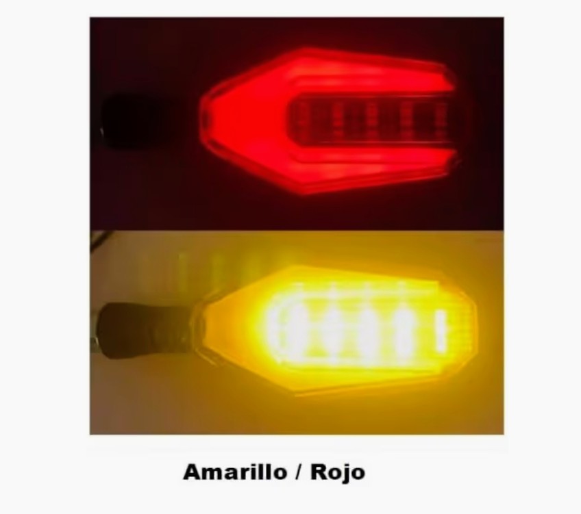 ↪️↩️ “Direccionales LED Efecto Neón 2 Pz Rojo y Amarillo”⚡ “Haz que te vean. Señala con estilo. Sé más seguro.”